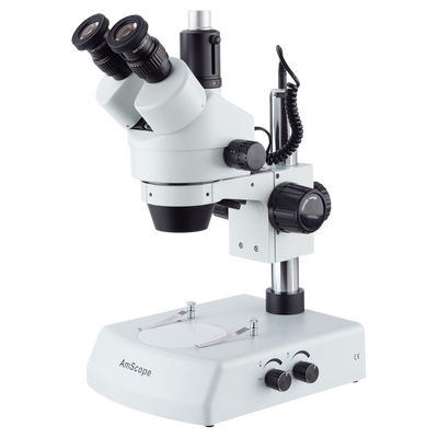 Amscope SM-2T-LED 7X - 45X LED Trinocular Zoom Stereo Microscope New