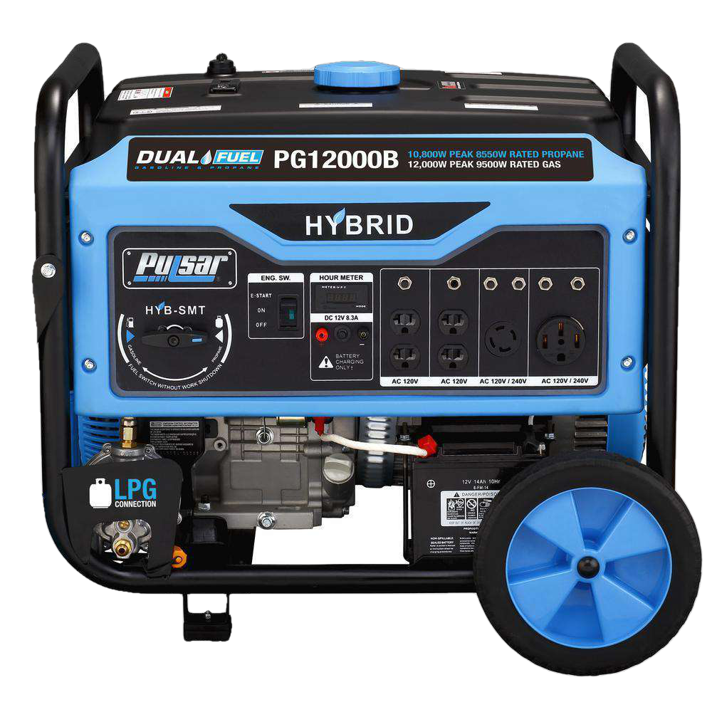 Pulsar Products PG12000B 12000W/9500W Dual Fuel Electric Start Portable Generator New