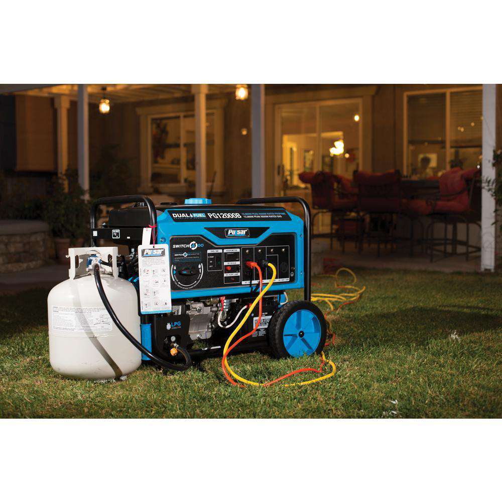 Pulsar Products PG12000B 12000W/9500W Dual Fuel Electric Start Portable Generator New