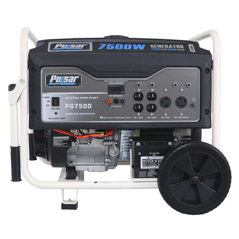Pulsar PG7500 7500W/6000W Gas Electric Start Portable Generator New