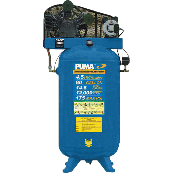 Puma TE-6580V 80 Gallon 5 HP Two Stage Air Compressor New