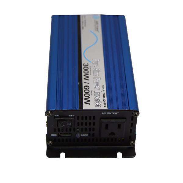 Aims Power PWRI30012S 300 Watt Pure Sine Power Inverter w/ USB Port New