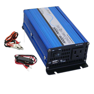 Aims Power PWRI30012S 300 Watt Pure Sine Power Inverter w/ USB Port New