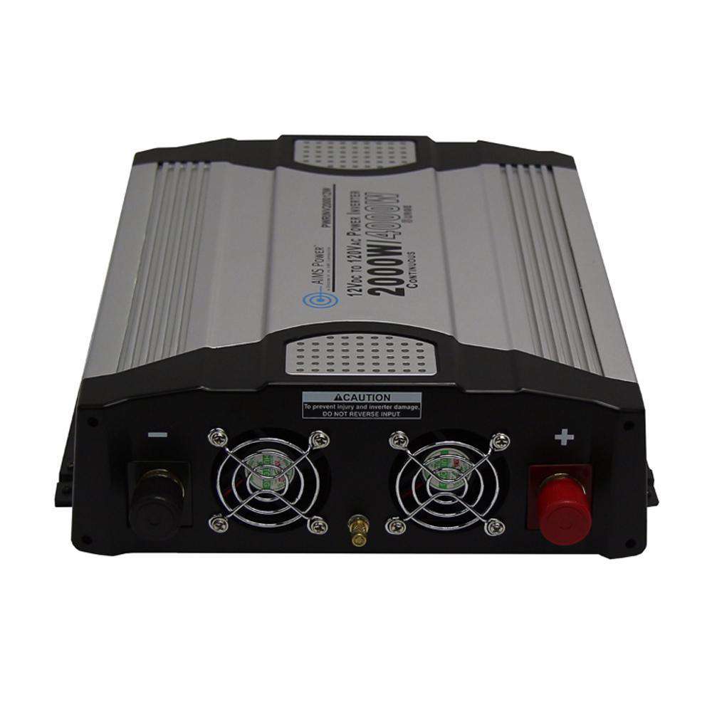 Aims Power PWRINV200012W 2000 Watt Power Inverter 12 Volt with Features - Compact New