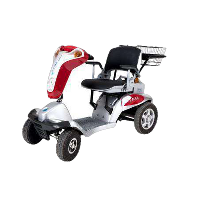 Tzora Titan Hummer XL 4 Wheel Heavy Duty Folding All Terrain Mobility Scooter Red New