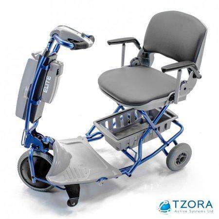 Tzora TZELITE  Elite Portable Compact Lightweight Folding Mobility Scooter Blue New