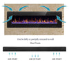 RW Flame 842C 750W-1500W 42 Inch Recessed and Wall Mounted Electric Fireplace With Remote Control Black New