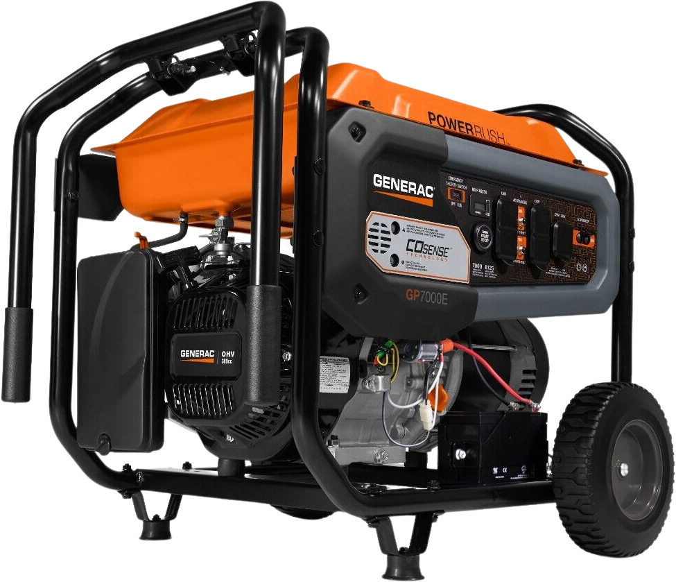 Generac GP7000E Portable Generator 7000W/8125W Electric Start 50 State CARB with 20 Foot Cord New