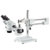 Amscope SM-4BZ 3.5X - 90X Binocular Stereo Zoom Microscope with Double Arm Boom Stand New