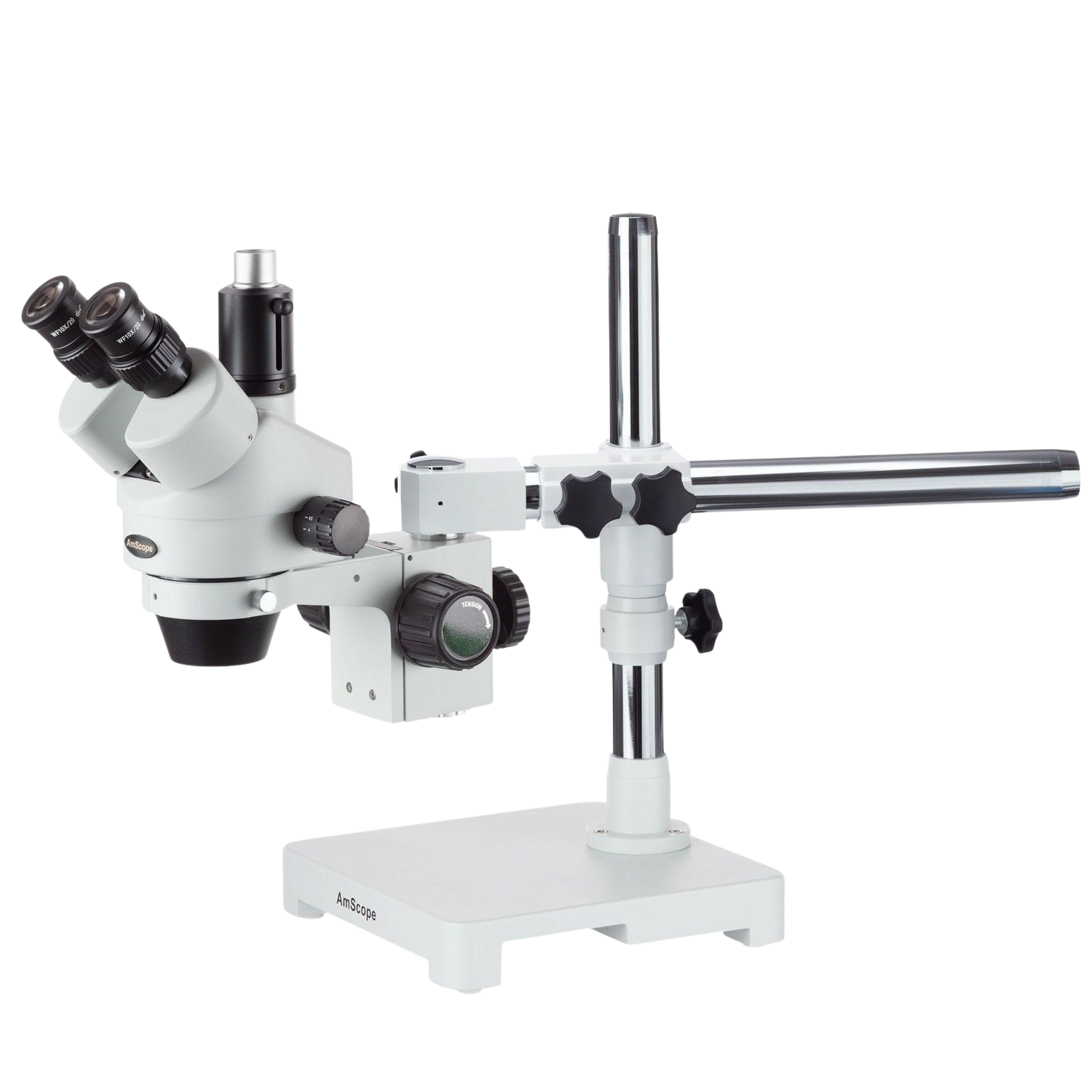 Amscope SM-3TZ 3.5X - 90X Trinocular Stereo Zoom Microscope on Single Arm Boom Stand New