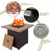 Legacy Heating 48,000 BTU Propane Outdoor Fire Pit Table with Lava Stones Wood Look New