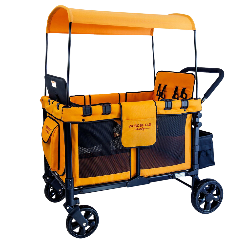 WonderFold Baby W4 Multi-Function Folding Quad Stroller Wagon with