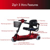 Zip'r 3 XTRA Traveler Mobility Scooter Red New