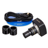Amscope SM-3TZ-144A-10M3 3.5X - 90X Trinocular Stereo Zoom Microscope 144 LED Ring Light and USB3.0 10MP Camera New