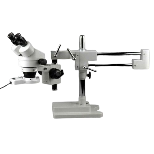 Amscope SM-4BX-FRL 3.5X - 45X Binocular Stereo Boom Microscope Plus Ring Light New
