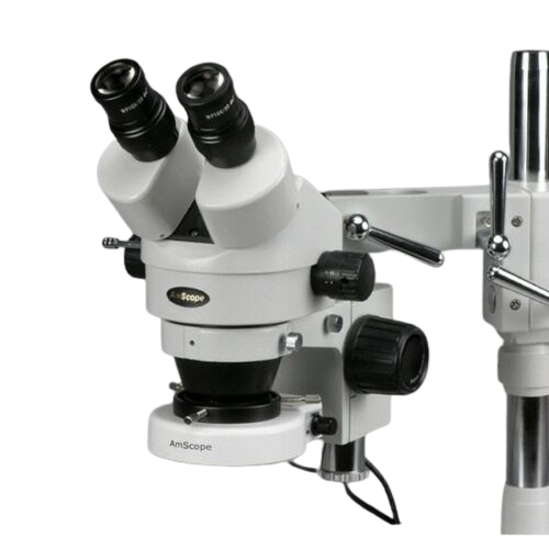 Amscope SM-4B-80S 7X - 45X Zoom Magnification Circuit Inspection Stereo Microscope with 80 LED Light New