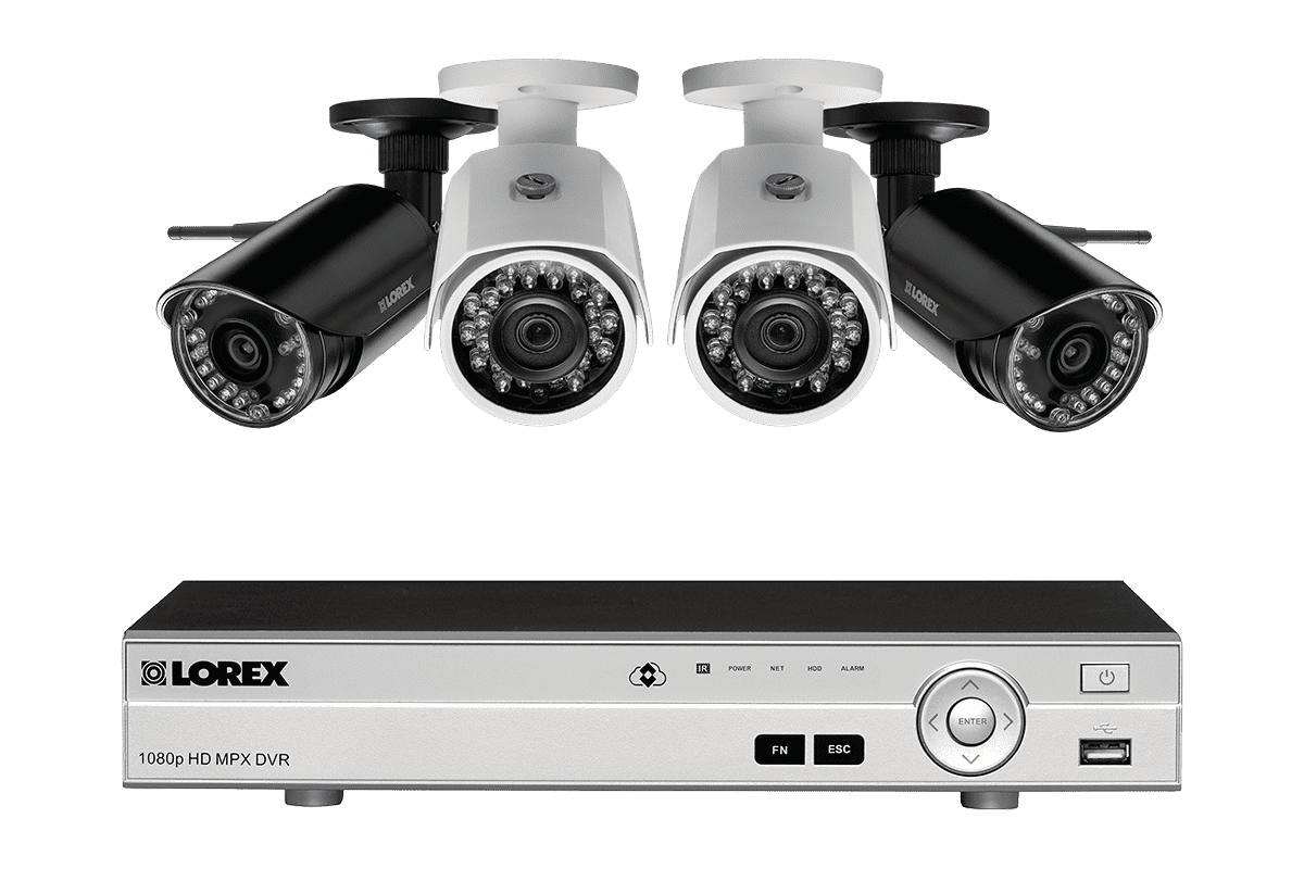 Lorex LW422W HD 4 Camera 4 Channel DVR Indoor/Outdoor Surveillance Security System New