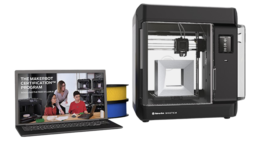 MakerBot Sketch Classroom 3D Printer 16.6" x 17" 100-400 Micron Layer Resolution Single Printer Setup New
