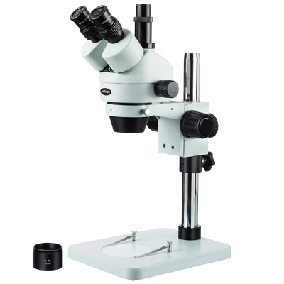 Amscope SM-1TSX-V203 3.5X - 45X Zoom Trinocular Stereo Microscope with Table Pillar Stand New