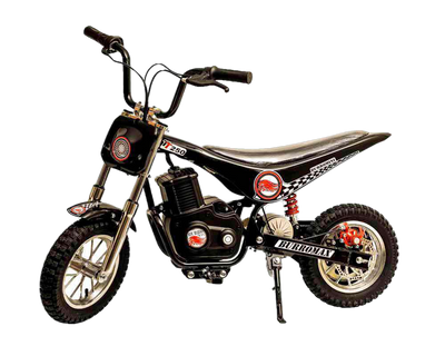 Burromax TT250 24V 250W Kids Off Road Electric Ride On Mini Pocket Dirt Bike Black New