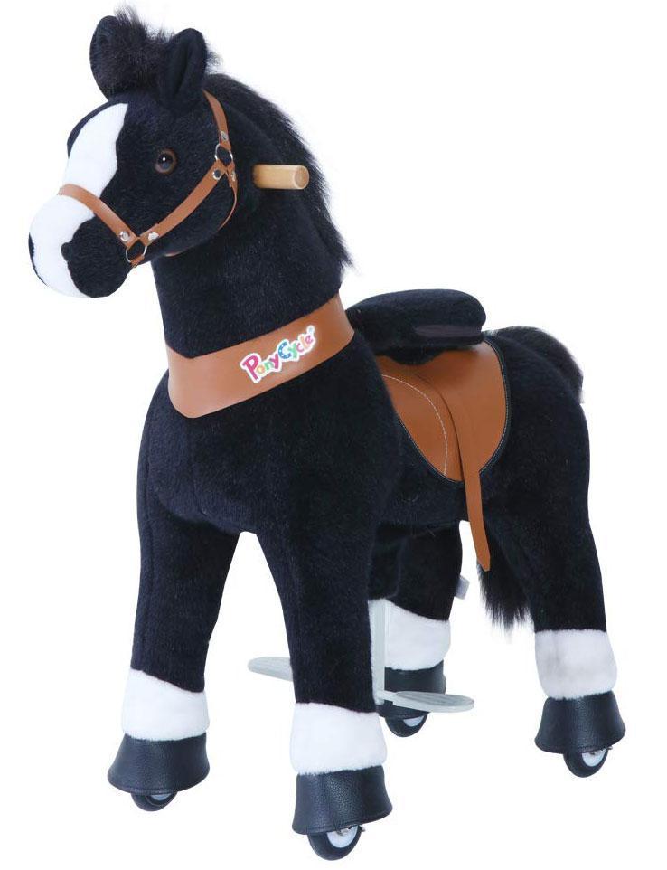 PonyCycle Vroom Rider U Series U426 Ride-On Pony Black With White Hooves Large New