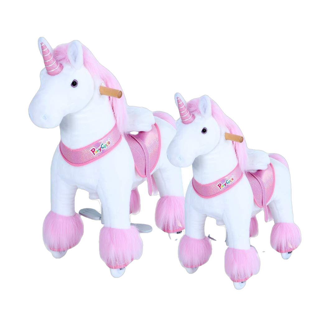PonyCycle Vroom Rider U Series U302 Ride-On Pink Unicorn Small New