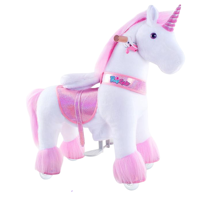 PonyCycle Ux402 Ride On Pink Unicorn Medium New