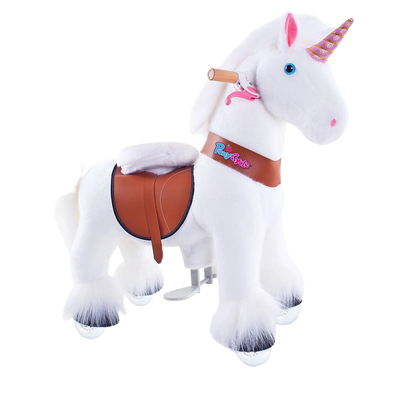 PonyCycle Ux404 Ride On White Unicorn Medium New