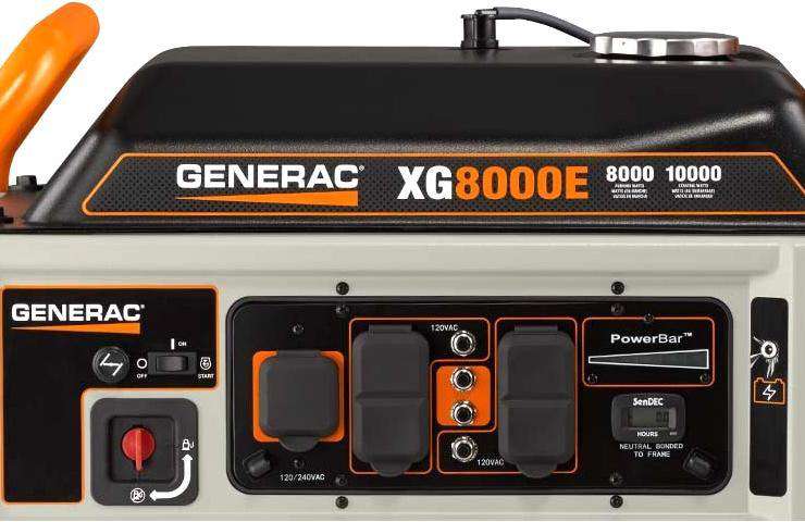 Generac XG8000E 8000W/10000W Generator Electric Start Manufacturer RFB
